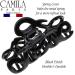 Camila Paris CP3026 French Hair Clip 3.25 inch Black Cellulose Claw Clip - Durable Fashion Accessory with Strong Hold, No Slip Grip - Made in France - Buy Online on GoSupps.com