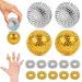 Nizirioo 4 pieces Magnetic acupressure balls magnetic massage ball hedgehog ball with 10 massage rings hedgehog balls massage balls Skills Borderline Set for stress relief or massage (gold silver)