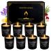 Scented Candles for Women 8 Pack Aromatherapy Candles for Home Smoke-Free Strong Fragrance Long Lasting Gifts for Women Soy Candles Black