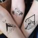 52 Sheets Small Black Mountain Temporary Tattoos - Geometric Sea, Forest, Moon, Sun, Star, Triangle Design - Realistic Tattoo Sticker for Men, Women, Kids - Buy Online on GoSupps.com