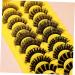 FRCOLOR Natural False Eyelashes 10 Pairs eyelashes masquerade eyelash manga lashes cluster lashes fluffy spiky lashes lashes full false lashes Miss Accessories fiber bulk - Buy Online on GoSupps.com