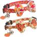 Thanksgiving Cat Collars with Bow Bell | Pumpkin Bowtie Breakaway Collar for Cats & Kittens - Buy Online on GoSupps.com