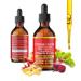 Cayenne Pepper Drops Liquid Supplement with Hawthorn Berry Vitamin D3 + K2 Beet Root Ceylon Cinnamon Turmeric Curcumin Panax Ginseng & Berberine Vegan-Friendly Easily Absorbed 2oz - 60ml
