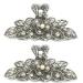 2 Pcs Women Retro Chic Rhinestone Alloy Fancy Hair Claw Jaw Clips Pins -Vintage Flowers Hair Catch Updo Grip Hair Accessories for Thick Hair