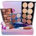 Beauty Box/Bronzing Makeup Hamper Gift Set: LyDia Makeup Brush Set + Foundation Contour Palette + Bronzing Eyeshadow + Sunkissed Cream + Highlighters n Bronze + Gift Box