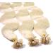 Hair2Heart Real Hair Extensions - Wavy Bondings 100 Strands 0.5g 50cm - Light Blonde #60 - Buy Online on GoSupps.com