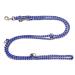 Dogeline Double leash Practice line for medium dogs up to 45 kg over 39 colors very stable (2.80 m Fellbach) 2.80 m blue-gray