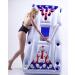 DreambuilderToy Inflatable Pool Party Barge Floating Water Pong Float With Ice Box