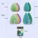 Snowflakes Mini Beauty Makeup Sponge Blender for Eyes - 7pcs Latex-Free Small Sponges in Blue, Green, Beige - Buy Online on GoSupps.com