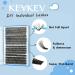 KevKev 3D Fluffy Cluster Lashes 320 Pcs DIY Extensions - 30+50D Mixed Eyelash Clusters - Thin Band & Soft - D-8-16mix - Buy Online on GoSupps.com