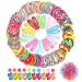 340 pieces multi-colored hair jewelry set hair clips for girls children baby hair rubber tapes hair bands elastic hair tie for girls small braid with hair cable horse tail hair band set baby-340pcs