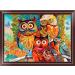 Funxvoot Stamped Cross Stitch Kits Beginners Full Range of Embroidery Starter Kits for Adults Printed Cross Stitching DIY kit (Cute Owl 15.7 22 inch Colors 23