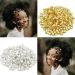 Flosius 120 PCS Crown Dreadlock Hair Jewelry for Women - Gold Braids Accessories with Adjustable Cuffs, Beads, Iron Rings, and Clips - Buy Online on GoSupps.com