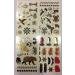 Temporary Tattoos for Boys and Girls | 77 Tattoos on 4 Sheets | Fun Metallic Tattoos for Kids | Black  Silver  Red & Gold Tattoo Bears Wolves Turtles Lizards Spiders Birds and More | Twink Designs Boys 4 Sheet