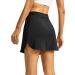Women's Zipper Pocket Tennis Skirt - Athletic Golf Skort for Running & Casual Wear (Black, Medium) - Buy Online on GoSupps.com