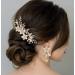 SWEETV Handmade Gold Wedding Hair Comb and Bridal Earrings Set - Elegant Accessories for Brides - Buy Online on GoSupps.com