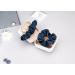 Satin Navy Blue Scrunchies for Women - 2 Pack | Premium Silk Ponytail Holders & Hair Ties for Long, Fine, Thick, Curly Hair - Buy Online on GoSupps.com