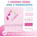Mother's Choice Hooded Baby Towel Set with 5 Face Cloths | Lightweight & Absorbent | Unicorn Design | 75x75cm - Buy Online on GoSupps.com
