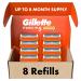Gillette Fusion5 Power Mens Razor Blade Refills, 8 Count, Lubrastrip for a More Comfortable Shave 8 Refills