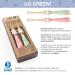 ANPEI ROARex Kids Toothbrush - Sweet Baby Giraffe | Eco-Friendly & Vegan | Biodegradable & Compostable | Pack of 2 Blue/Mint - Buy Online on GoSupps.com