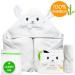 JM Organic Bamboo Hooded Baby Towel - Hypoallergenic & Absorbent - Perfect Baby Gift Set - Buy Online on GoSupps.com