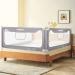 HOMEAL Bed Rail for Toddlers, Extra Tall Toddler Bed Rails, Infant Safety Bed Guardrail, Kids Bed Rail Guard, Bed Safety Rail fits Twin, Queen & King Size Mattress (Grey, 78.7",1 Piece) Grey 78.7" * 30" (One Side)