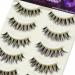 Vivis Handmade Natural False Eyelashes Eye Lashes Corner Wispy Cross Long Black Fake Soft Band 5 Pairs Wispies - Buy Online on GoSupps.com