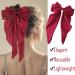 Red Hair Bow Hair Clip Red Ribbon for Hair Clip Large Silky Satin Ribbon Bow Hairpins Bows Hair Barrettes Fastener French Hair Bows with Long Ribbon Hair Accessories For Girls Women - Buy Online on GoSupps.com