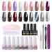 Clou Beaute 8ml 18 Colors Gel Nail Polish Set Dream Aurora Collection With Nail Lamp Base Top Gel Matte Top Reinforce Gel Cat Eye Soak Off UV LED Nail Gel Polish Art Varnish Gift Box Set Pack of 27PCS Gel Polish Set Starter Kit S22-06 CB-S22-06
