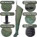 Fishingsir Waterproof Hip Waders for Men and Women - Lightweight Bootfoot Cleated Fishing Hip Wader in Brown & Green - M7/W9 - Buy Online on GoSupps.com