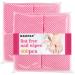 400 Lint Free Nail Wipes - Pink Nail Polish Remover Wipes Lint Free Nail Wipes Pads for Gel Nails No Lint Nail Glue Wipes Eyelash Extensions Toallitas Para U as Sin Pelusa Nail Supplies