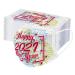 ZQP BEUU 50PCS Disposable Face Bandanas Novelty Happy New Year Balaclava 3Ply Nonwoven Covering Elastic Ear Loop for Women Men