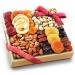 Pacific Coast Classic Dried Fruit Tray Gift with Almonds and Pistachios for Holiday Birthday Healthy Snack Business Gourmet Food Platter, 26 ounces Dried Fruit and Nuts