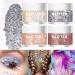 Langmanni Holographic Body Glitter Gel - Color-Changing Eyeshadow & Cosmetics for Body Face Hair & Lips - 1.35 oz Silver Fantasy - Buy Online on GoSupps.com