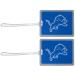 NFL Detroit Lions Vinyl Luggage Tag, 2pk, Blue