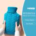Samply 2L Hot Water Bottle with Knitted Cover - Hot/Cold Compress for Pain Relief - Cobalt Blue/Sapphire Blue - Buy Online on GoSupps.com