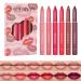 Mengxin 6 colors lipstick set matt lipbliner set lip gloss set waterproof lip tint lipsticks matte long -lasting lipstick cosmetics make -up with gift box (colorful b)