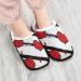 Mnsruu Heart Motif Slippers - Striped Non-Slip Cotton for Valentine's Day | Perfect for Home Hotel Spa & Travel - Buy Online on GoSupps.com