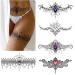 Roarhowl Lace Tattoos  Large Sexy Temporary Tattoo Set  Temporary Tattoos For Women  Belly Back Waist Thigh Body Art Fake Tattoos (Set 2)