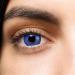 Contact lenses colored without strength blue |Blue Crazy annual lenses Anime |Soft lenses |2 pieces of color lenses + lentil containers |Aqua | Cosplay |Manga |Carnival |Halloween |Devil Blue Blue (blue)