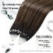Moresoo Micro Loop Extensions - Real Hair 35 cm #2/6/2 Dark Brown Ombre Microring Extensions | 50g Remy Hair Cold Fusion Ideal for International Shipping - Buy Online on GoSupps.com