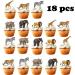 18pcs Safari Cupcake Toppers for Boys Girls Jungle Animal Safari Birthday Theme Paty Decorations Supplies Wild One Giraffe Tiger Lion Elephant Cake Decorations - Buy Online on GoSupps.com