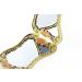 Jinvun Antique-Like Compact Mirror: Durable Travel Makeup Mirror - Shield Shape, Magnification, & Clear Reflection - Vintage Design - Unique Jewellery Gift - Gold02 - Buy Online on GoSupps.com