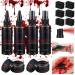 Vertintong 12 Pcs Halloween Fake Blood Makeup Kit 2 Pcs 1.69 oz Coagulation Blood Drops 2 Pcs 1.69 oz Fake Blood Spray 2 Pcs 1.02 oz Fake Blood Cream and 6 Stipple Sponge for Cosplay Vampire Monster