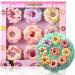 9 Pieces Bath Bomb Set Donuts Bath Balls for Gift Rich in Essential Oils  Bubble Bath Bombs Bath Salt Balls to Motivate Dry Skin for Bubbles  Spa  Birthdays  Anniversaries  Valentine's Day and More