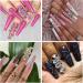 10PCS Snake-Shape Nail Art Charms with Rhinestones - Gold & Silver Nail Studs for DIY Crafts - Buy Online on GoSupps.com