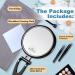 MIYADIVA 6 Inch 20X Magnifying Hand Mirror with Handle - Portable Travel Mirror for Women - Foldable Double Sided Design - Black - Buy Online on GoSupps.com