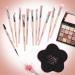 Unaone 12PCS Eye Makeup Brushes Set with Wet & Dry Cleaning Mat - Professional Synthetic Brushes for Eyeshadow, Eyebrow, Eyeliner - Premium Foundation Blending Brush - Buy Online on GoSupps.com