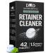 Retainer Cleaner Tablets - 1.5 Month Supply (42 Tablets) - Clean Retainers Mouth Guards Dentures - Removes Odor & Plaque (42 Pcs) 42 Count
