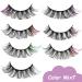 Buy 7 Pairs Fluffy Colorful D Curl Mink False Lashes | 3D Rainbow & Fox Eye Lashes for Cosplay - International Shipping Available - Buy Online on GoSupps.com